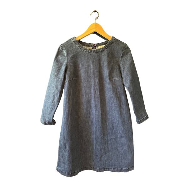 French Connection | 3/4-Sleeve Blue Denim Shift Dress | Size 0 - Picture 1 of 6
